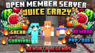 Open Member Server MCPEJAVA Versi 121 Survival Murni JUICE CRAZY  FREE SENJATA LEGENDS [upl. by Notgnirrab903]