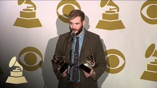 Bon Iver backstage at 54th GRAMMY Awards  GRAMMYs [upl. by Llerad]