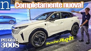 PEUGEOT 3008 2024  Nuova in tutto linea FASTBACK ibrida o elettrica anche 4x4 [upl. by Hadeehuat]