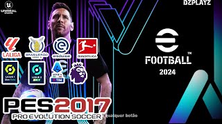 PATCH PES 2017 COM BRASILEIRÃO SEMI ATUALIZADO E EUROPA ATUALIZADA COM FACES UNICAS É DE GRAÇA [upl. by Assenaj]