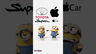 Toyota Supra Vs Apple Car minion stylecar tiktok funny asmr supra apple fyp supercar status [upl. by Anirazc365]