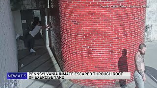 Video shows inmates escape as Pennsylvania manhunt continues [upl. by Kevyn]