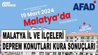 Malatya İl ve İlçeleri Deprem Konutları Kura Çekimi Sonuçları deprem malatya malatyadeprem [upl. by Fulks]