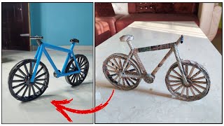 Newspaper Cycle Making Ideas  DIY Home decoration  Newspaper crafts [upl. by Garin359]