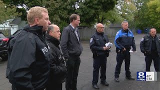 Police clergy members meet with on Frances St neighbors after deadly shootout [upl. by Wainwright674]