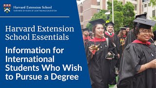 Harvard Extension School Essentials Info for International Students Who Wish to Pursue a Degree [upl. by Struve]