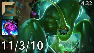 Zac Top vs Gragas  EUW Master  Patch 1422 [upl. by Animsay]