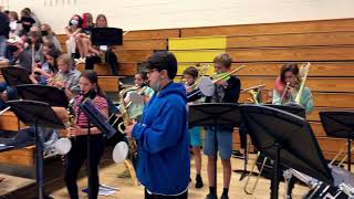 Westview Middle School basketball pep band October 2021 [upl. by Aicirtap]