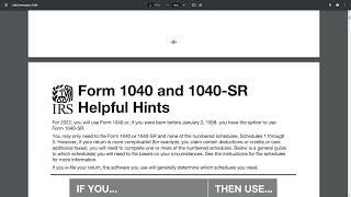 2023 Taxes  Form 1040 Quick Helpful Hints [upl. by Macur47]