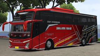 Livery Sanjaya Trans Mod Jb5 Kids Panda Kp Projects max  Free Download  Bussid [upl. by Samala414]