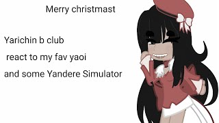 yarichin b club react to jinx and yandere Simulator merry christmast D [upl. by Hairahcez]