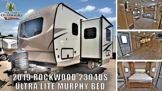 New 2019 FOREST RIVER ROCKWOOD 2304DS Ultra Lite Murphy Bed 25ft RV Camper Greeley Colorado [upl. by Oballa]