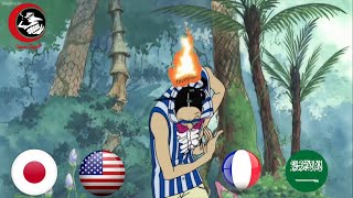 Galdino Mr 3 Laughing in 4 languages  One Piece [upl. by Asilanom]