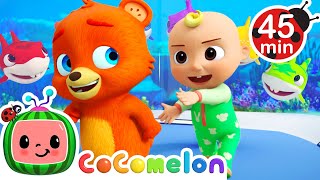 Baby Shark Rainbow Colors Version  CoComelon JJs Animal Time  Animal Songs for Kids [upl. by Odetta]