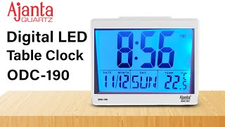 Ajanta table clock  Ajanta digital desk clock  Ajanta digital table clock setting  Ajanta odc 190 [upl. by Ileray]