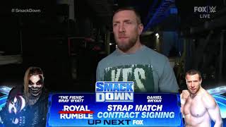 Contract signing between The fiend Bray wyatt and Daniel Bryan wwe smackdown [upl. by Lily318]