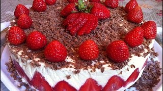 Торт quotФрезьеquot  Клубничный Торт  Fraisier Cake  Strawberry Cake  Пошаговый Рецепт Очень Вкусный [upl. by Uund942]