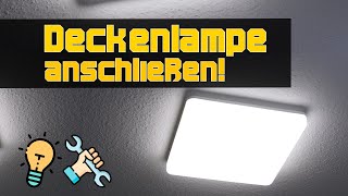 Lampe anschließen So kannst du eine Deckenlampe montieren 2 oder 3 Kabel  Tutorial Deutsch [upl. by Olonam431]