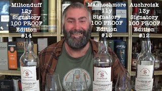 Signatory 100 PROOF Edition  Auchroisk 13y  Mannochmore 11y  Miltonduff 12y Vergleich WhiskyJason [upl. by Voltz]