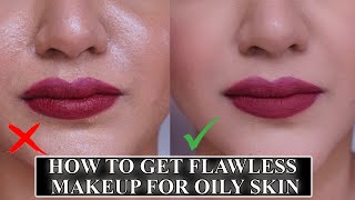 HOW TO DO LONG LASTING MAKEUP FOR OILY SKIN FLAWLESS MAKEUP FOR OILY SKIN  TIPS amp TRICKS GoGlam [upl. by Bywoods]