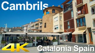 Tiny Tour  Cambrils Spain  Walk through pedestrian streets along the coastline 2019 Summer [upl. by Valentina]