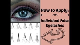 How to Apply Individual False Eyelashes easy and quick Makeup Tutorial [upl. by Grunenwald]