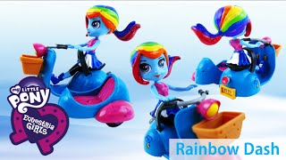 New My LIttle Pony Equestria Girls Rainbow Dash Doll Custom with LPS Blythe [upl. by Ainyt]