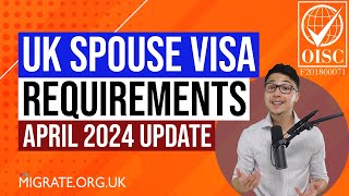 UK Spouse Visa Requirements 2024 Detailed Guide APRIL UPDATE [upl. by Domash]