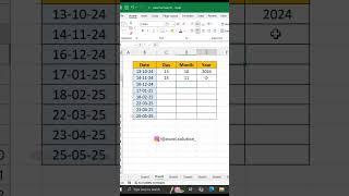 Day Month Year Formula In Excel excelformula exceltips exceltricks exceltipsandtricks [upl. by Ytak154]