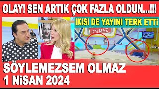 Söylemezsem Olmaz 1 Nisan 2024  Arto ve Hande Sarıoğlu birbirine girdi yayını terk etti [upl. by Shirlene]