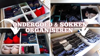 ONDERGOED amp SOKKEN ORGANISEREN  Hoe vouw ik mijn sokken en ondergoed  Organise with me [upl. by Antoine98]