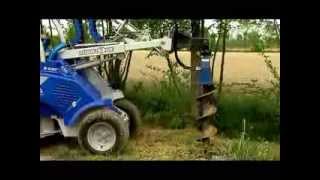 MultiOne S630 mini loader with Auger  Trivella  Erdbohrgerät [upl. by Darsie]