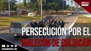 Amanece Culiacán con persecución por el Malecón Nuevo [upl. by Nylhsa32]