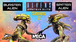 Neca Fireteam Elite Series 2 Burster and Spitter Aliens Review [upl. by Fendig188]