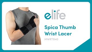 How To Wear elife® Spica Thumb Wrist Lacer [upl. by Olette]