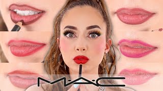 MAC Cosmetics Lip Pencil Swatches amp Review  19 Shades [upl. by Clancy]