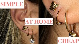 How To Pierce Your Ears At Home  Like A Pro [upl. by Morrell]