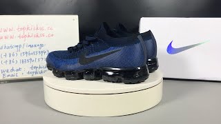 Nike Air VaporMax Flyknit Dark Blue Review from Topkickss [upl. by Dimitri97]