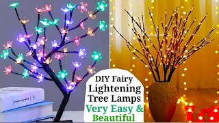 DIY Fairy Tree Lamp Light Tree diy Waste Material craft Easy Craft Art and Craft Recycled Craft [upl. by Tarrsus]