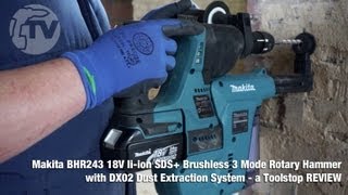 Makita BHR243 18v SDS Rotary Hammer with DX02 Dust Extraction  a Toolstop REVIEW [upl. by Castor]