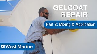 Gelcoat Boat Repair Part 2 Mixing and Application [upl. by Isayg]