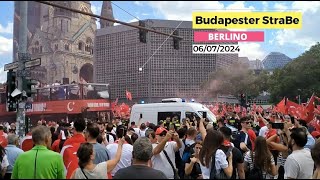 Tifosi Turchi a Berlino Turkish fans marching in Berlin EURO2024 [upl. by Leno]