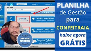 💢CORTESIA Planilha para Confeitaria Grátis Planilha de Confeitaria em Excel [upl. by Thury]