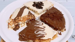 الكريب الحلو من غير بيض طعم خطييير احلى من المحلات وافكار مختلفة بكل سهولة وبساطة😍 crepe recipe 😍 [upl. by Faline]