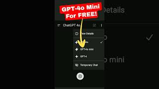 how to get chatgpt 4o MINI for free [upl. by Rosel]