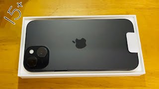 IPhone 15 plus black Unboxing and set up [upl. by Adnilasor]