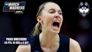 PAIGE BUECKERS TAKEOVER 😤 28 PTS LEAD UCONN TO THE FINAL FOUR 🔥  ESPN College Basketball [upl. by Lydon]