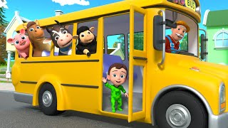 The Wheels on The Bus Song Animal Version  Lalafun Nursery Rhymes amp Kids Songs [upl. by Newton]