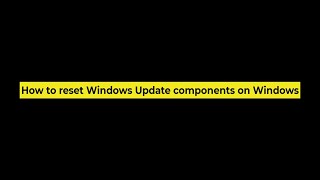 How to Reset Windows Update components on Windows [upl. by Gemina]