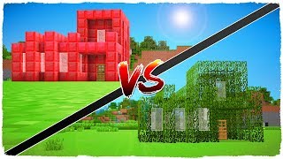 👉 Casa de RUBÍ vs casa de HOJAS  MINECRAFT [upl. by Ennovy]